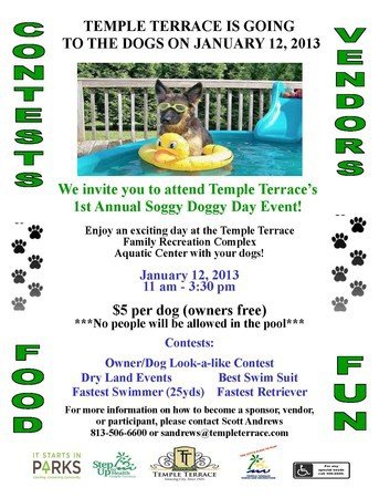Temple Terrace’s 1st Ever Soggy Doggy Day!